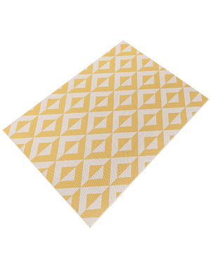 Yellow 7' 1 x 10' Jill Zarin Outdoor Rectangle Area Rug Weather Resistant for Patio, Deck, Terrace, Balcony, Porch Durable 100% Polypropylene Carpet for Outside for Sale at Rug Engine