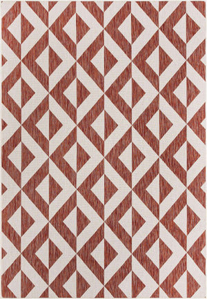Rust Red 7' 1 x 10' Jill Zarin Outdoor Rectangle Area Rug Weather Resistant for Patio, Deck, Terrace, Balcony, Porch Durable 100% Polypropylene Carpet for Outside for Sale at Rug Engine