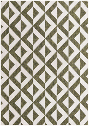 Green 7' 1 x 10' Jill Zarin Outdoor Rectangle Area Rug Weather Resistant for Patio, Deck, Terrace, Balcony, Porch Durable 100% Polypropylene Carpet for Outside for Sale at Rug Engine