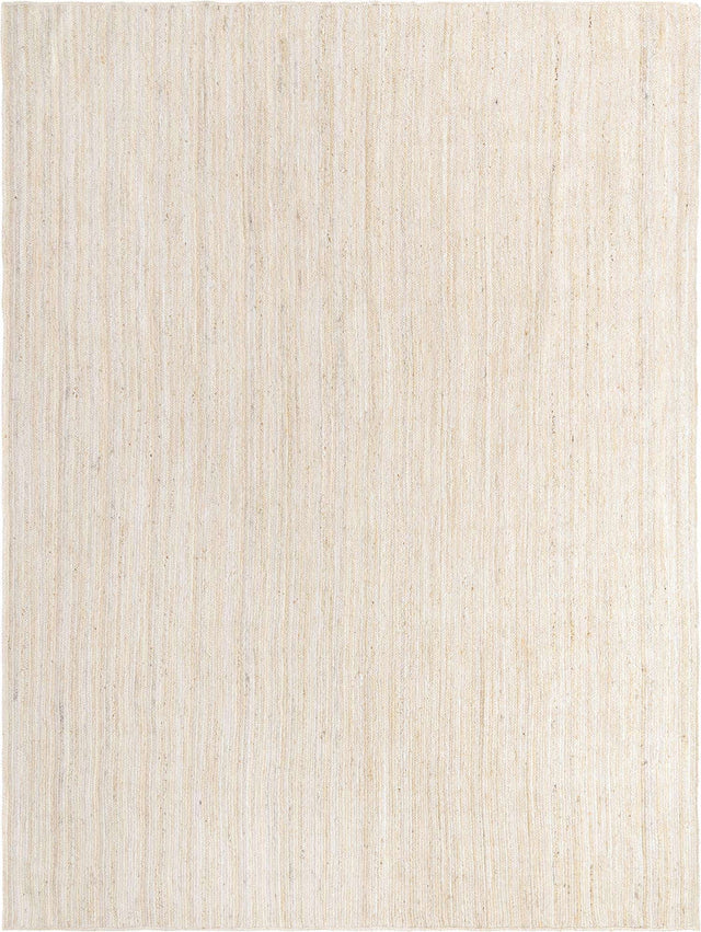 White 12' 2 x 16' 1 Braided Jute Rectangle Rug