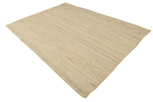 White 7' 1 x 10' Braided Jute Rectangle Rug