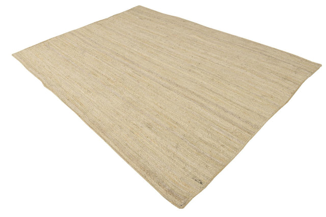 White 7' 1 x 10' Braided Jute Rectangle Rug