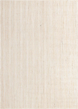White 7' 1 x 10' Braided Jute Rectangle Rug