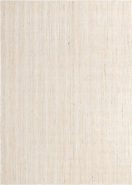 White 7' 1 x 10' Braided Jute Rectangle Rug