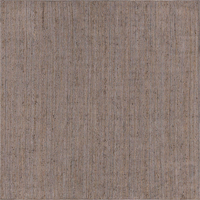 Gray 8' x 8' Braided Jute Square Rug