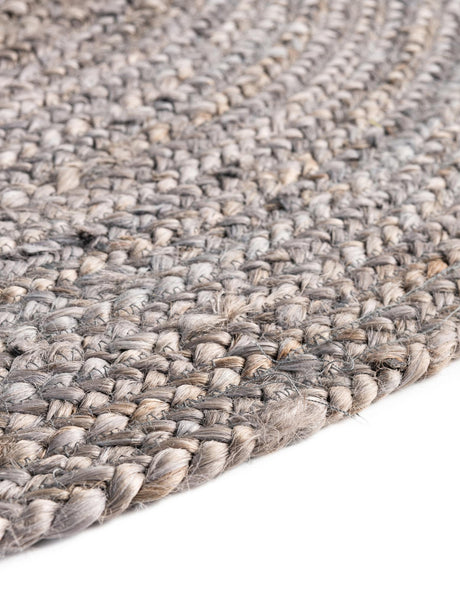 Gray 5' 1 x 8' Braided Jute Oval Area Rug 100% Jute Hand Braided Natural Eco-Friendly Boho Style Carpet for Living Rooms Dining Office Space Dorms for Sale at Rug Engine
