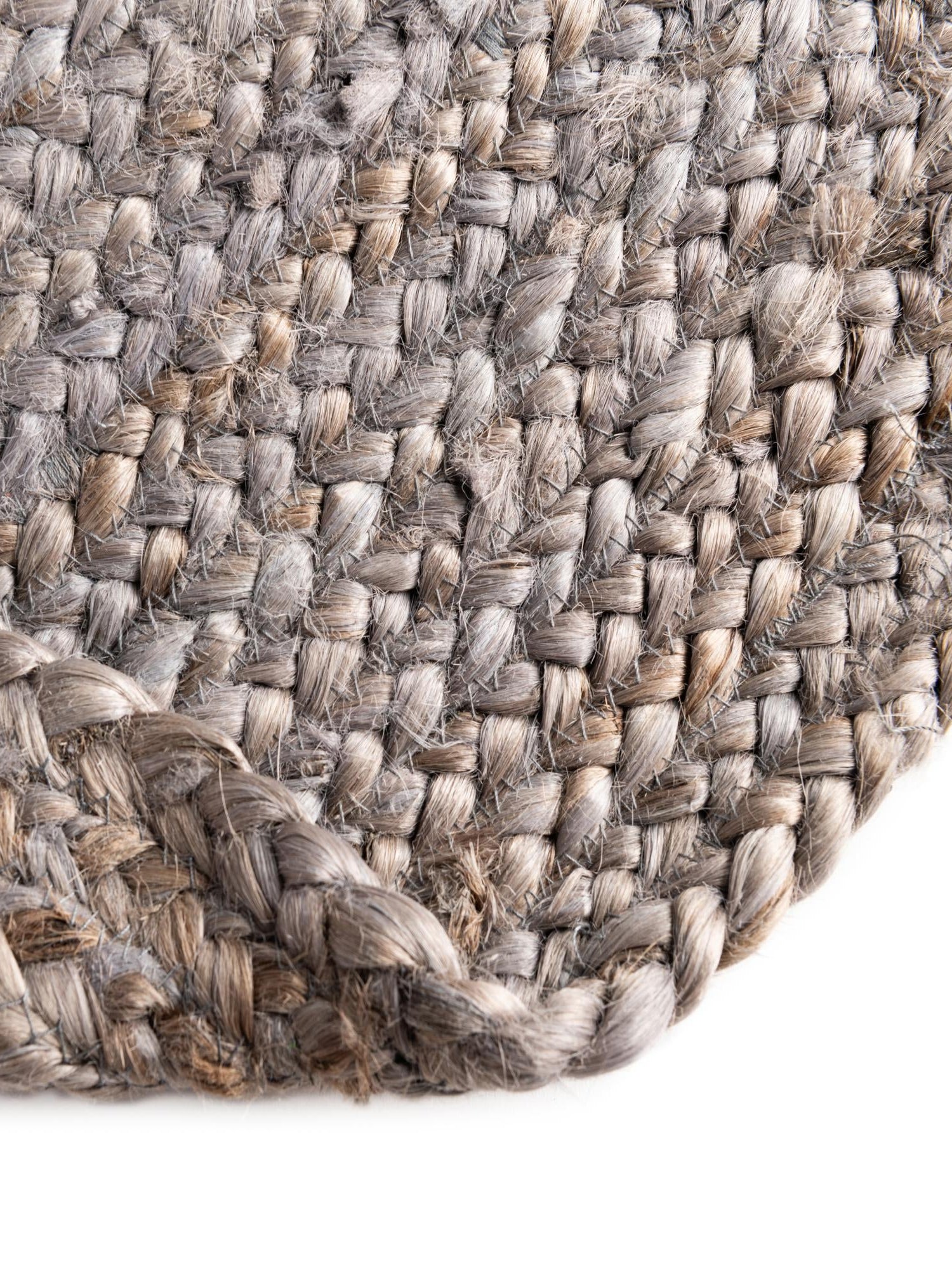 Gray 8' x 10' Braided Jute Oval Area Rug 100% Jute Hand Braided Natural Eco-Friendly Boho Style Carpet for Living Rooms Dining Office Space Dorms for Sale at Rug Engine