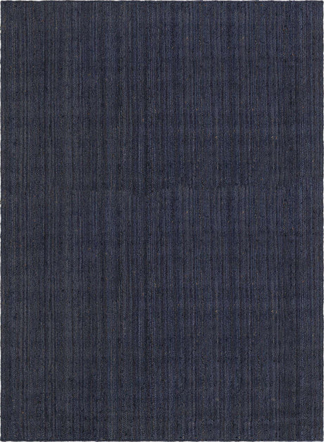 Navy Blue 10' x 14' 1 Braided Jute Rectangle Rug