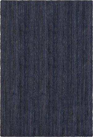 Navy Blue 4' 1 x 6' 1 Braided Jute Rectangle Rug
