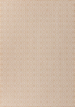Beige 7' 1 x 10' Jill Zarin Outdoor Rectangle Area Rug Weather Resistant for Patio, Deck, Terrace, Balcony, Porch Durable 100% Polypropylene Carpet for Outside for Sale at Rug Engine