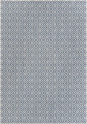 Blue 7' 1 x 10' Jill Zarin Outdoor Rectangle Area Rug Weather Resistant for Patio, Deck, Terrace, Balcony, Porch Durable 100% Polypropylene Carpet for Outside for Sale at Rug Engine