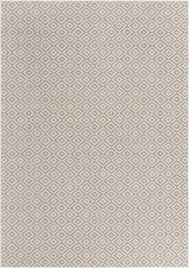 Light Gray 7' 1 x 10' Jill Zarin Outdoor Rectangle Area Rug Weather Resistant for Patio, Deck, Terrace, Balcony, Porch Durable 100% Polypropylene Carpet for Outside for Sale at Rug Engine