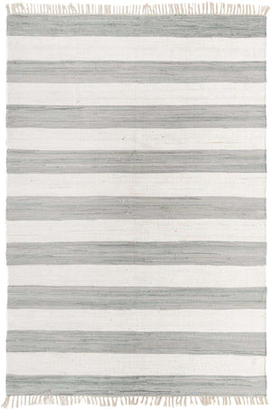 Gray 7' 1 x 10' Chindi Rag Rectangle Area Rug 100% Cotton All Natural Eco-Friendly Carpet Mat Decor for Homes for Sale at Rug Engine