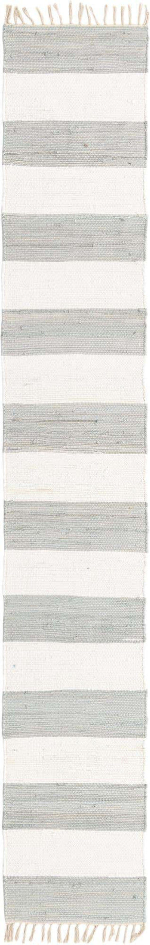 Gray 2' 2 x 12' Chindi Rag Runner Area Rug 100% Cotton All Natural Eco-Friendly Carpet Mat Decor for Homes for Sale at Rug Engine