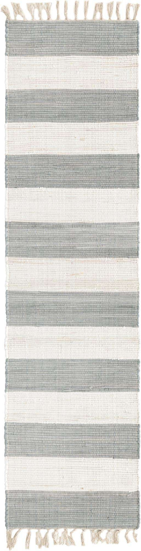 Gray 2' 2 x 8' Chindi Rag Runner Area Rug 100% Cotton All Natural Eco-Friendly Carpet Mat Decor for Homes for Sale at Rug Engine
