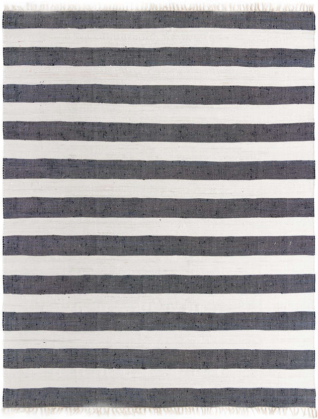 Navy Blue 10' x 13' 1 Chindi Rag Rectangle Area Rug 100% Cotton All Natural Eco-Friendly Carpet Mat Decor for Homes for Sale at Rug Engine