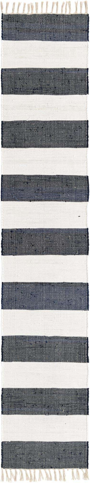 Navy Blue 2' 2 x 10' Chindi Rag Runner Area Rug 100% Cotton All Natural Eco-Friendly Carpet Mat Decor for Homes for Sale at Rug Engine