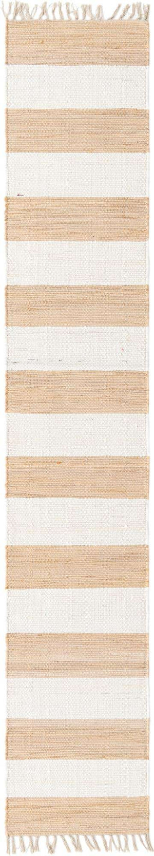 Beige 2' 2 x 12' Chindi Rag Runner Area Rug 100% Cotton All Natural Eco-Friendly Carpet Mat Decor for Homes for Sale at Rug Engine