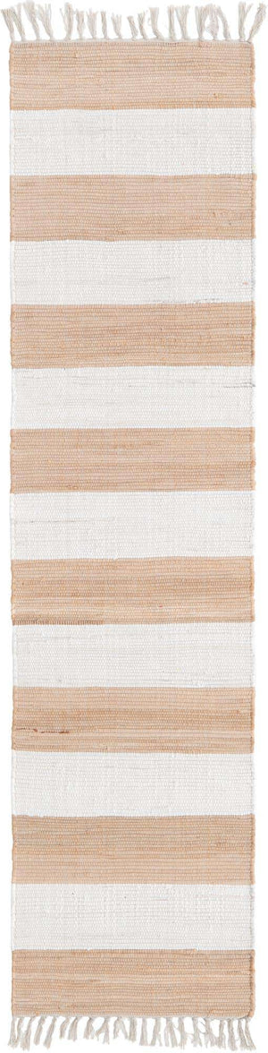 Beige 2' 2 x 8' Chindi Rag Runner Area Rug 100% Cotton All Natural Eco-Friendly Carpet Mat Decor for Homes for Sale at Rug Engine
