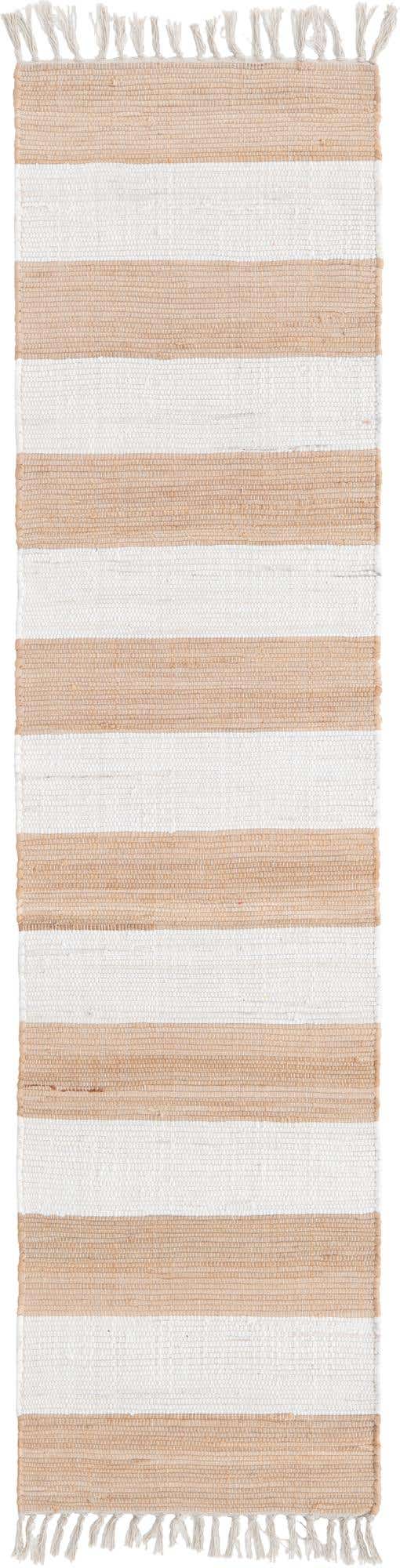 Beige 2' 2 x 8' Chindi Rag Runner Area Rug 100% Cotton All Natural Eco-Friendly Carpet Mat Decor for Homes for Sale at Rug Engine