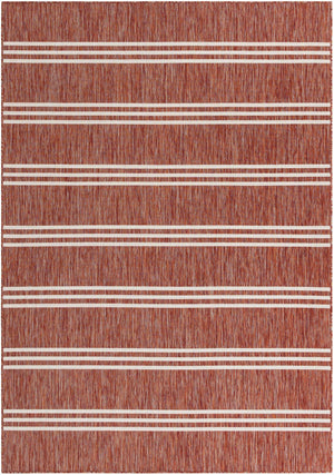 Rust Red 7' 1 x 10' Jill Zarin Outdoor Rectangle Area Rug Weather Resistant for Patio, Deck, Terrace, Balcony, Porch Durable 100% Polypropylene Carpet for Outside for Sale at Rug Engine