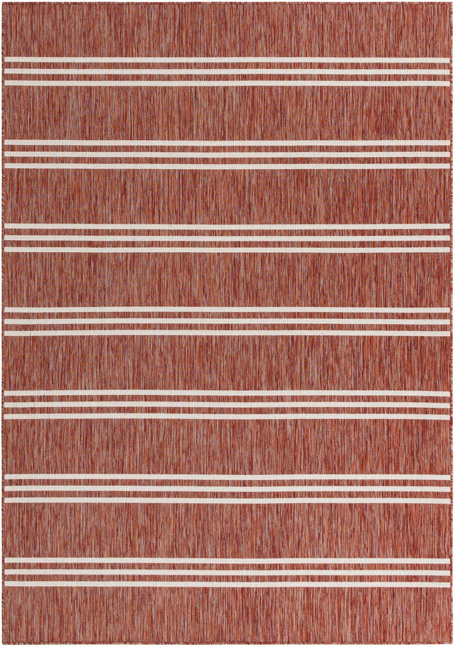 Rust Red 7' 1 x 10' Jill Zarin Outdoor Rectangle Area Rug Weather Resistant for Patio, Deck, Terrace, Balcony, Porch Durable 100% Polypropylene Carpet for Outside for Sale at Rug Engine