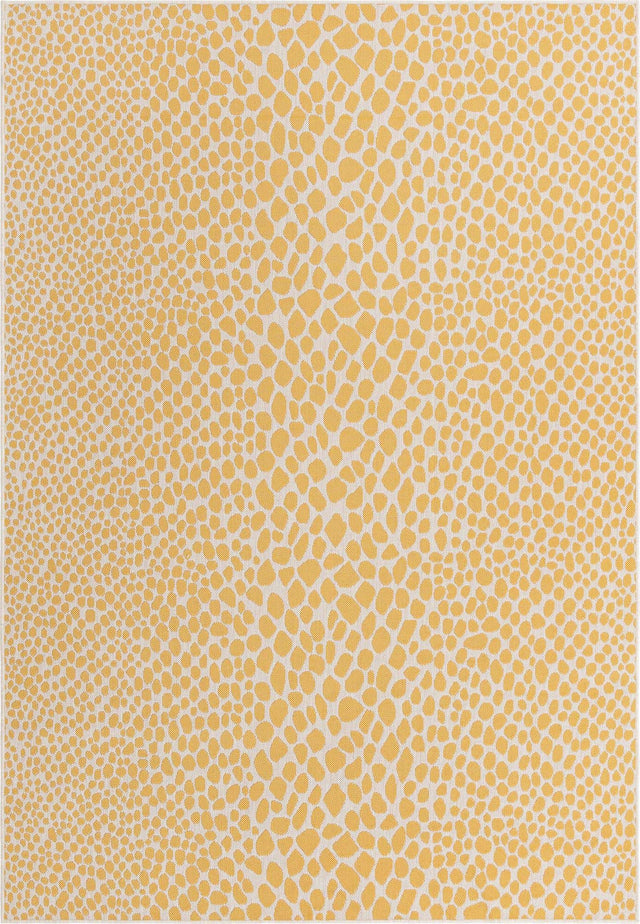 Yellow Ivory 7' 1 x 10' Jill Zarin Outdoor Rectangle Area Rug Weather Resistant for Patio, Deck, Terrace, Balcony, Porch Durable 100% Polypropylene Carpet for Outside for Sale at Rug Engine