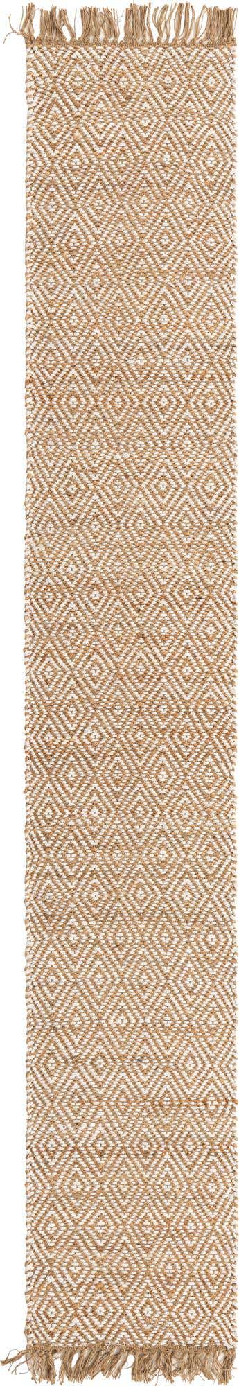 Natural 2' 2 x 12' Braided Jute Runner Rug