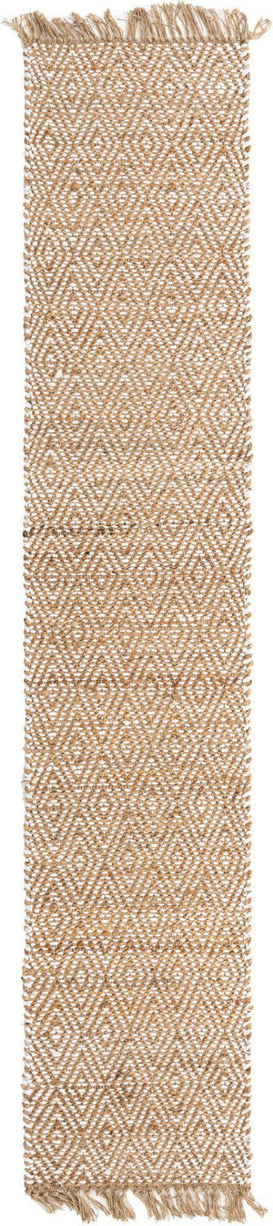 Natural 2' 2 x 10' Braided Jute Runner Rug