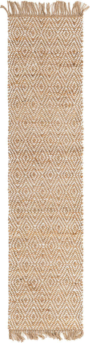 Natural 2' 2 x 8' Braided Jute Runner Rug