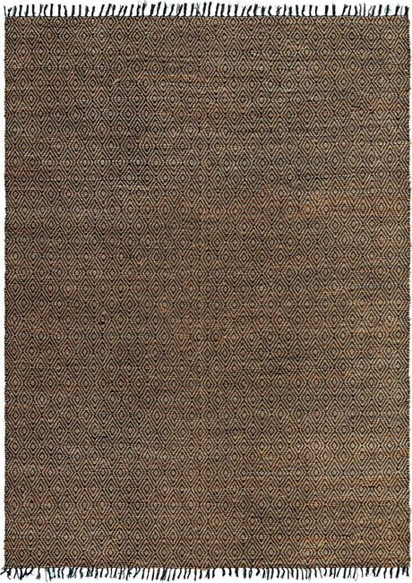 Black 10' x 14' 1 Braided Jute Rectangle Rug