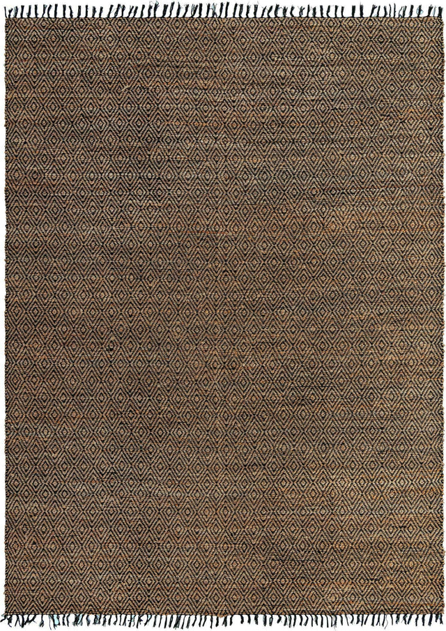Black 10' x 14' 1 Braided Jute Rectangle Rug