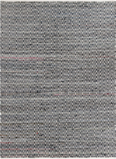 Black and White 7' 1 x 10' Chindi Chevron Rectangle Area Rug 100% Denim Cotton All Natural Modern Geometric Carpet Dining Living Rooms Bathroom Dorm Decor for Sale at Rug Engine