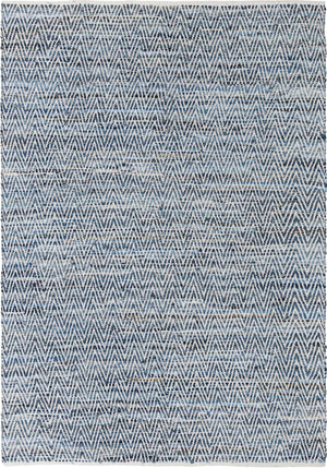 Denim 7' 1 x 10' Chindi Chevron Rectangle Area Rug 100% Denim Cotton All Natural Modern Geometric Carpet Dining Living Rooms Bathroom Dorm Decor for Sale at Rug Engine