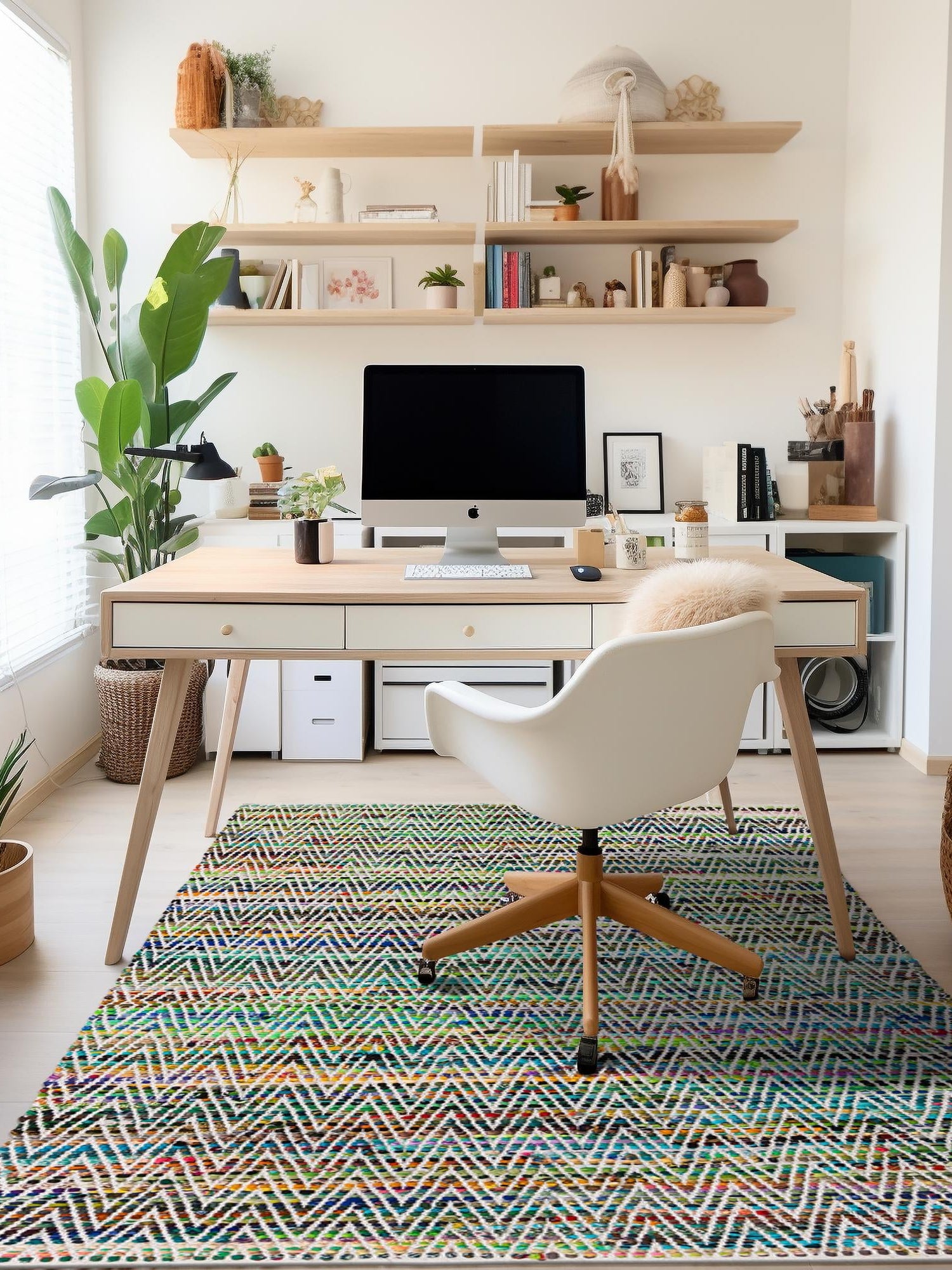 Green 8' x 11' Chindi Chevron Rectangle Area Rug 100% Denim Cotton All Natural Modern Geometric Carpet Dining Living Rooms Bathroom Dorm Decor for Sale at Rug Engine