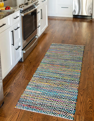 Green 2' 2 x 6' 1 Chindi Chevron Runner Area Rug 100% Denim Cotton All Natural Modern Geometric Carpet Dining Living Rooms Bathroom Dorm Decor for Sale at Rug Engine