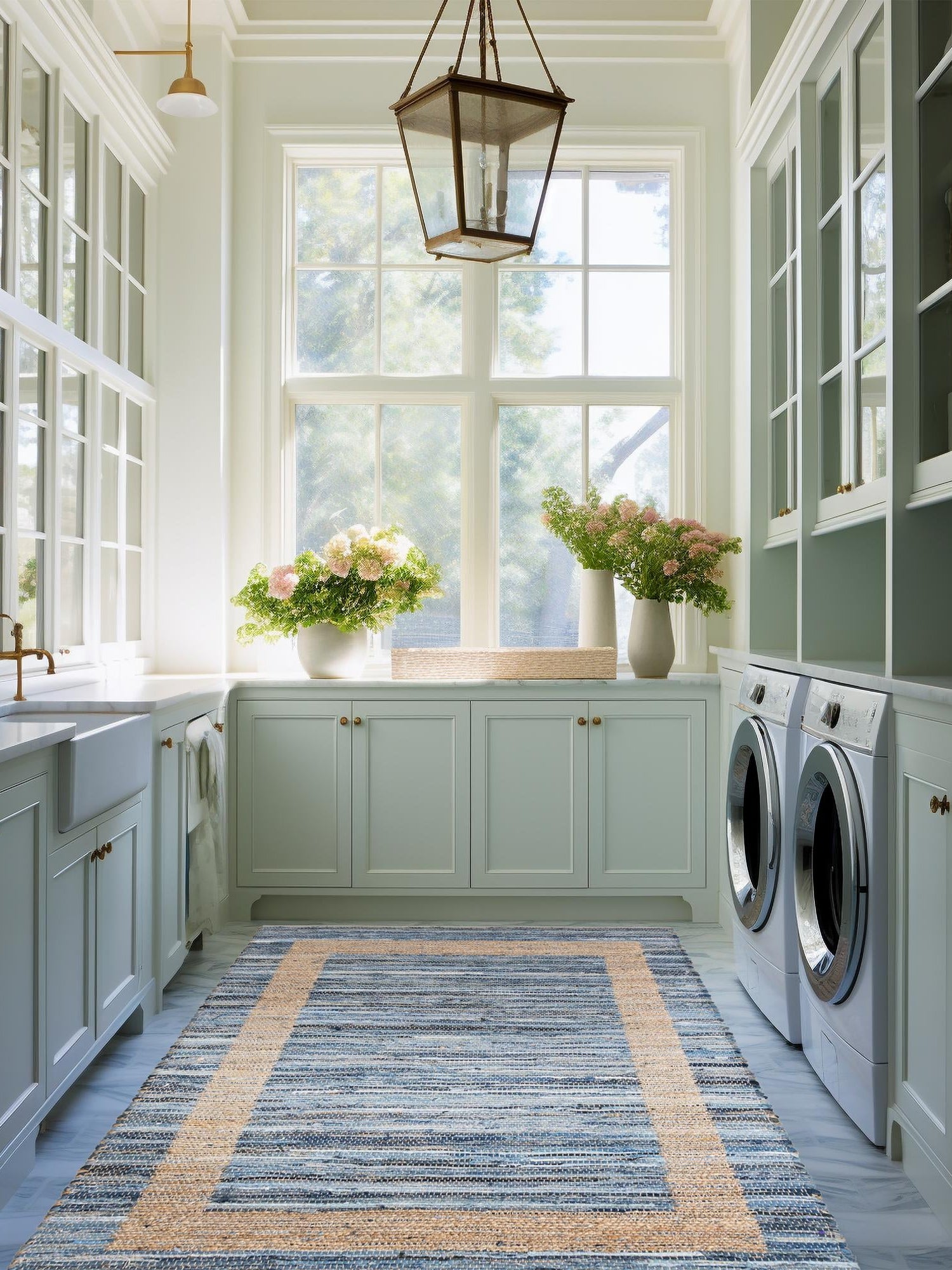 Navy Blue 8' x 11' Chindi Jute Rectangle Area Rug Interior Design Home Decor Carpet Mat for Sale at Rug Engine