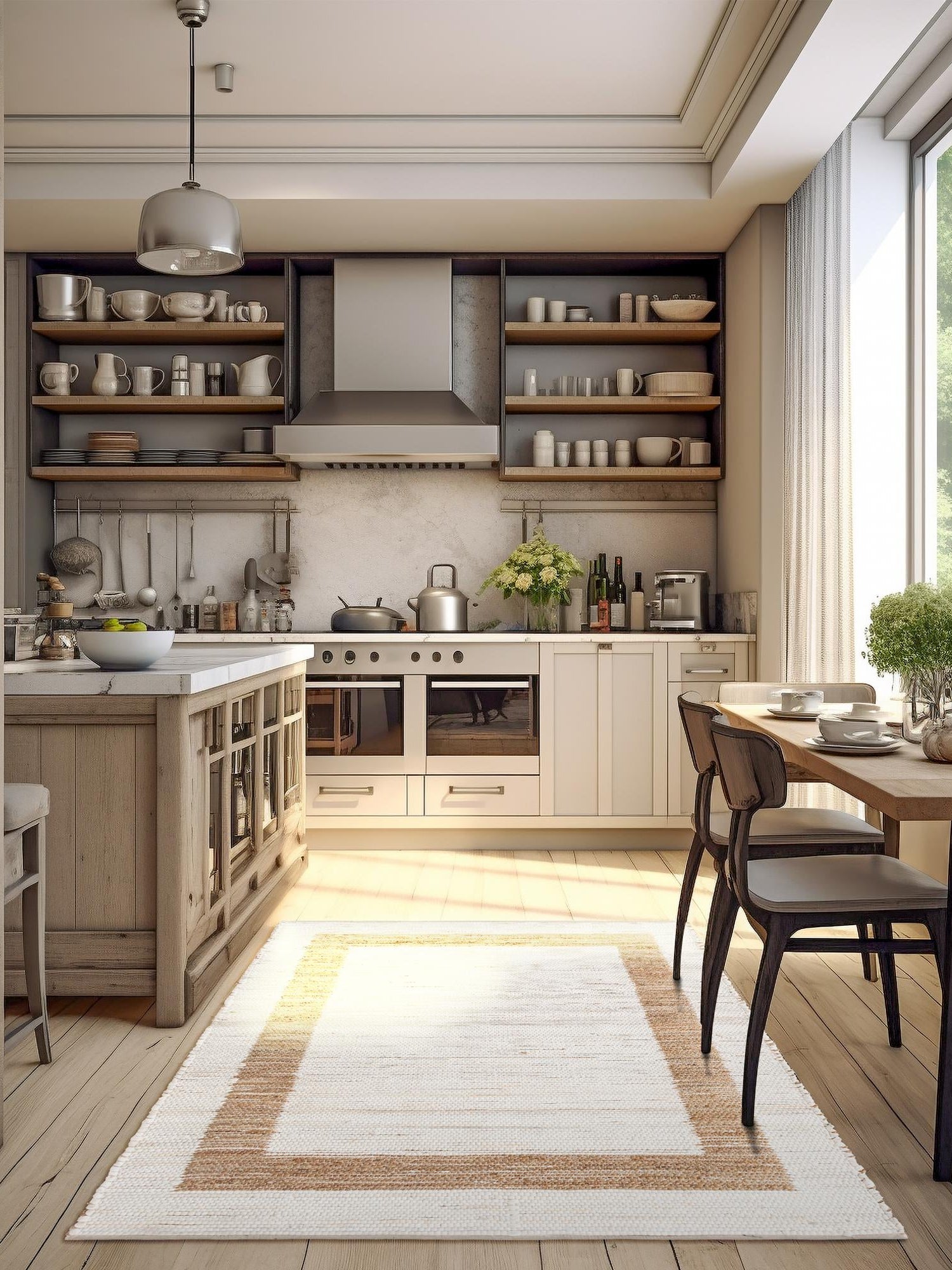 White and Natural 10' x 14' 1 Chindi Jute Rectangle Area Rug Interior Design Home Decor Carpet Mat for Sale at Rug Engine