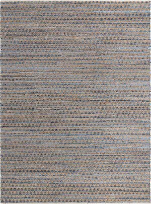 Navy Blue 10' x 14' 1 Chindi Jute Rectangle Rug