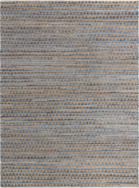 Navy Blue 10' x 14' 1 Chindi Jute Rectangle Rug