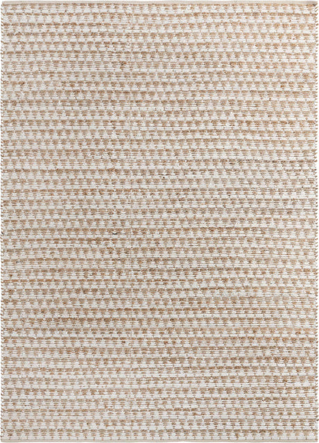 White 9' x 12' Chindi Jute Rectangle Rug