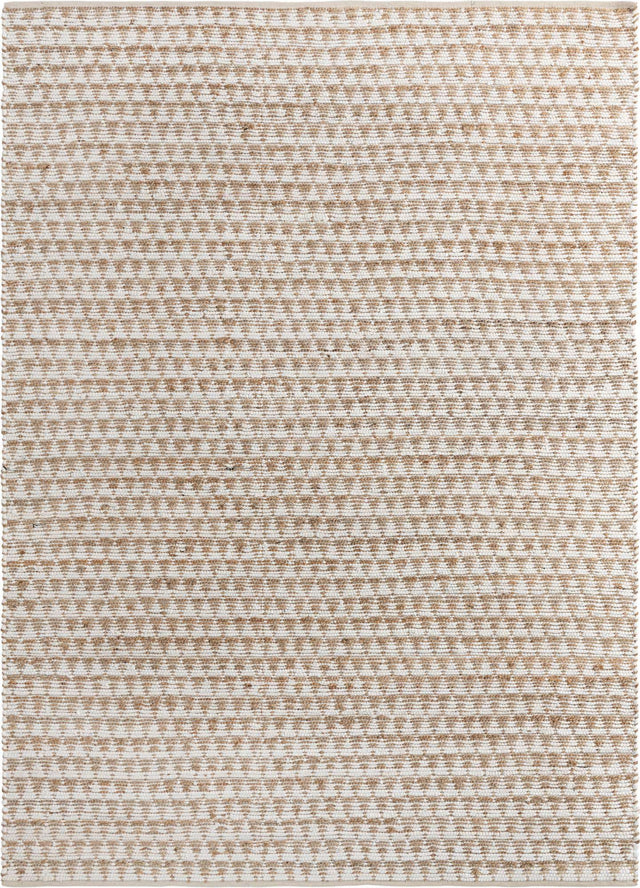 White 9' x 12' Chindi Jute Rectangle Rug