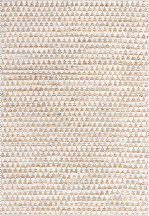 White 7' 1 x 10' Chindi Jute Rectangle Rug