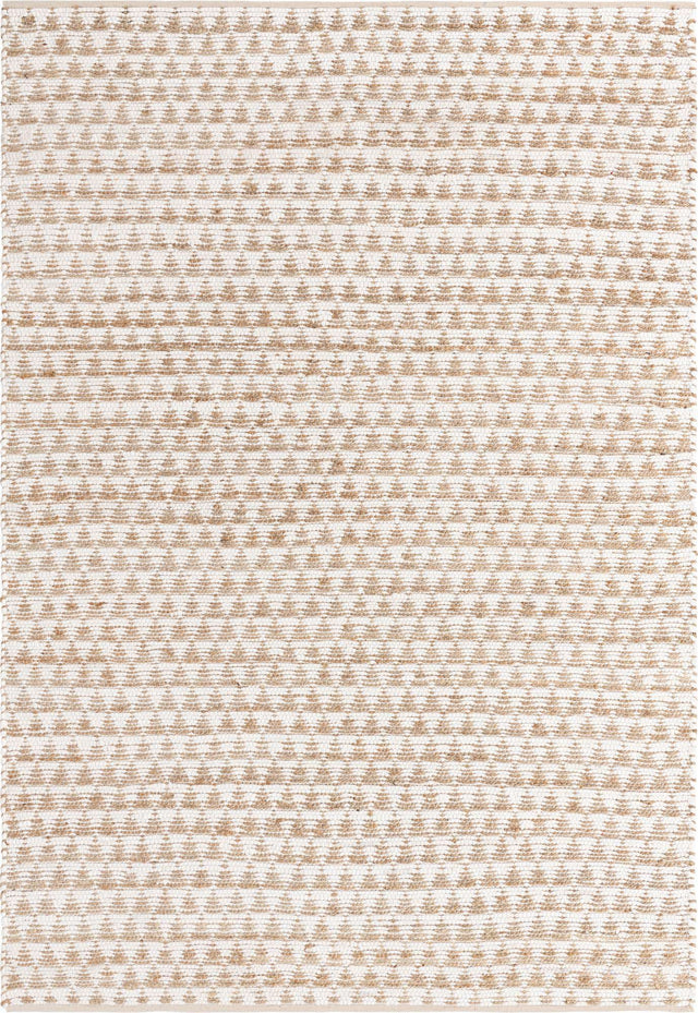 White 7' 1 x 10' Chindi Jute Rectangle Rug