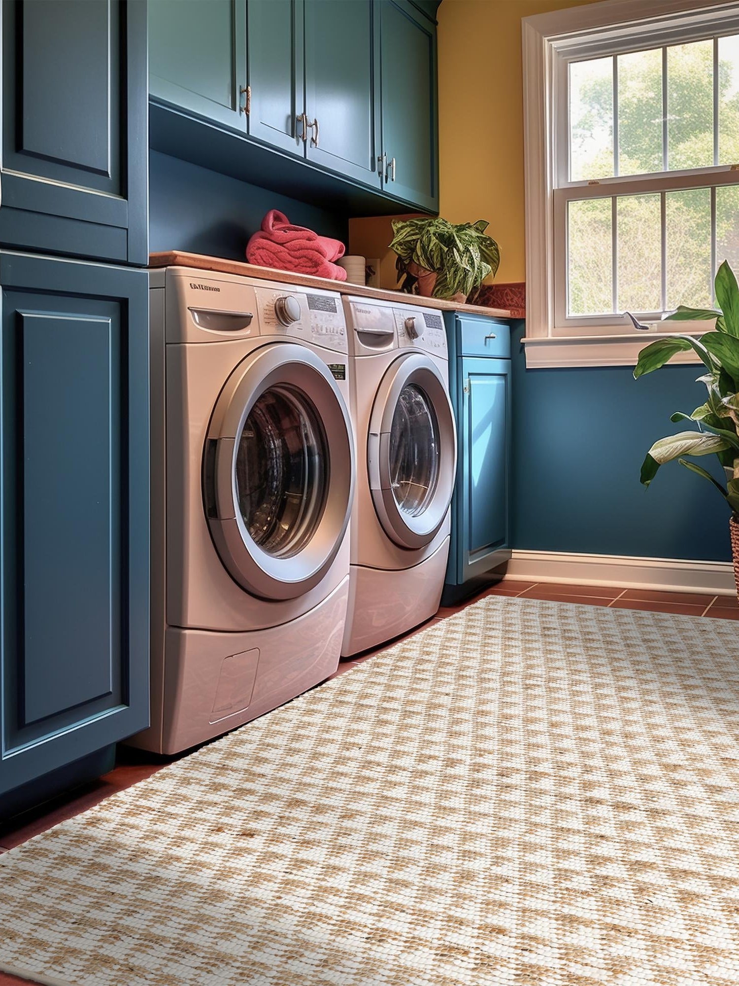 White 10' x 14' 1 Chindi Jute Rectangle Area Rug Interior Design Home Decor Carpet Mat for Sale at Rug Engine