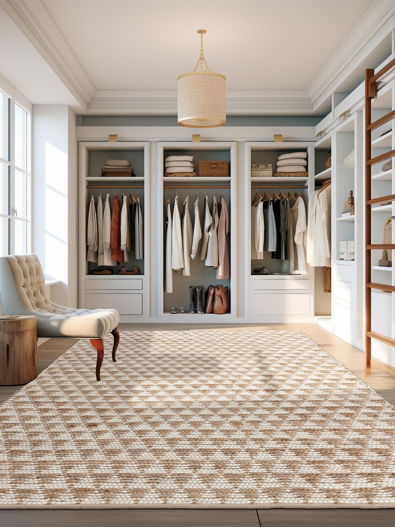 White 10' x 14' 1 Chindi Jute Rectangle Area Rug Interior Design Home Decor Carpet Mat for Sale at Rug Engine