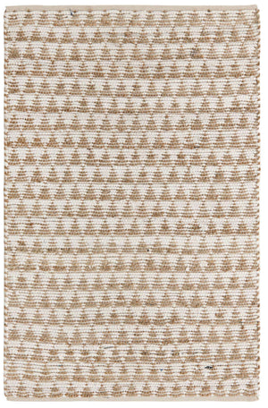 White 4' 1 x 6' 1 Chindi Jute Rectangle Rug