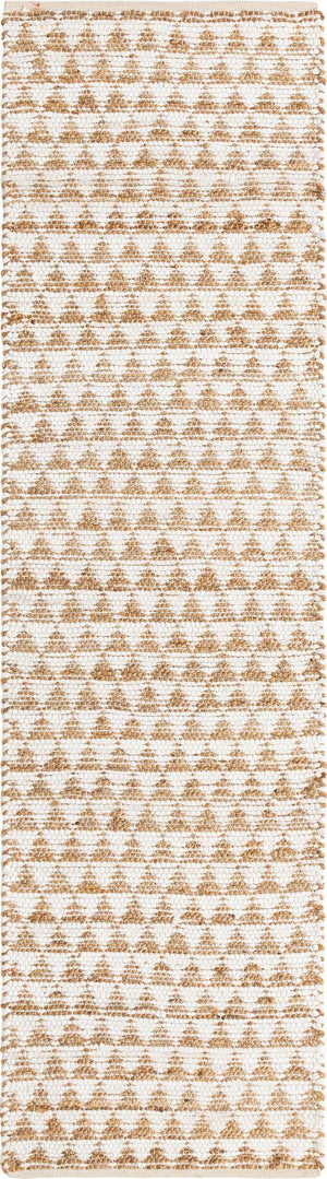 White 3' x 10' Chindi Jute Runner Rug
