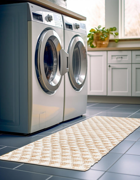 White 2' 7 x 10' Chindi Jute Runner Area Rug Interior Design Home Decor Carpet Mat for Sale at Rug Engine