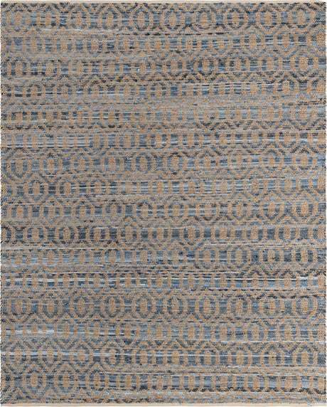 Navy Blue 9' x 12' Chindi Jute Rectangle Rug
